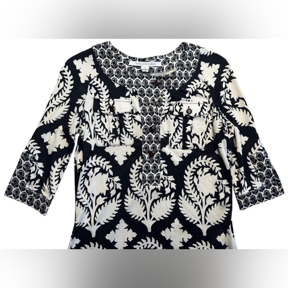 Diane Von Furstenberg Sadie Indian Brocade Floral Stamp Mini Dress Womens 0 - Picture 4 of 15